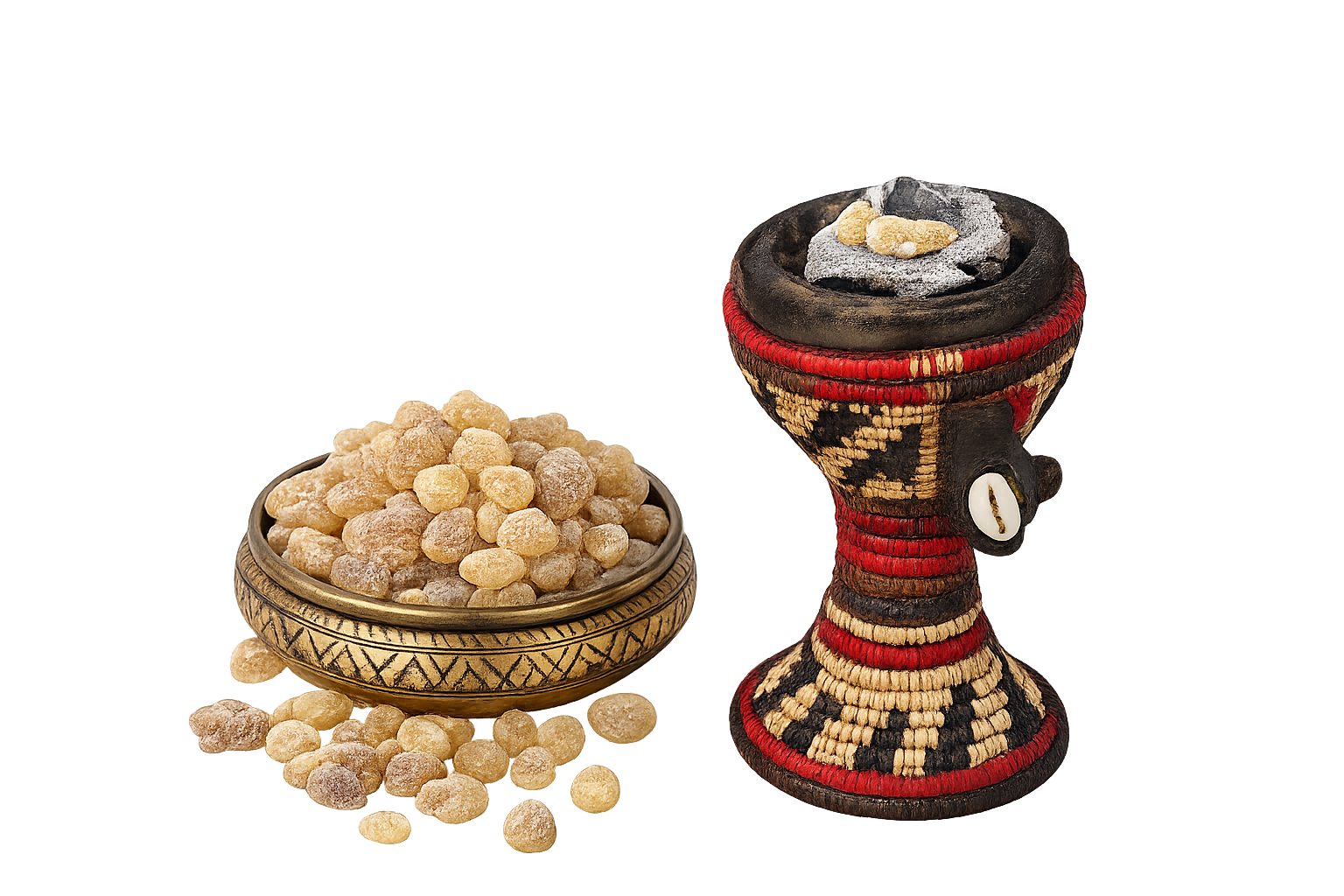 a group of clay pots sitting on top of a table